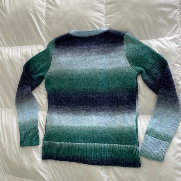 Womens Size Small Old Navy Cozy Blue Ombré Sweater - Picture 2 of 3